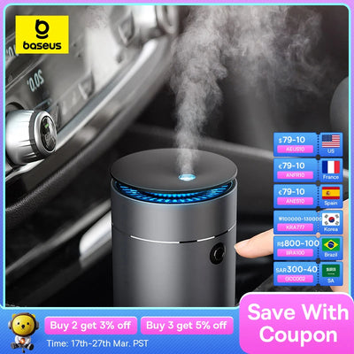 Baseus Car Diffuser Humidifier Auto Air Purifier Aromo Air Freshener