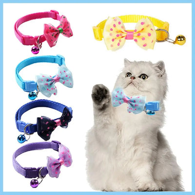 Pet Collars Pet Bow Bell Collars Cute Cat dog Collars Pet